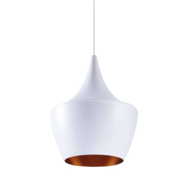 Lámpara Amsti Acero Blanco Inspiración Beat Fat de Tom Dixon, de Techo