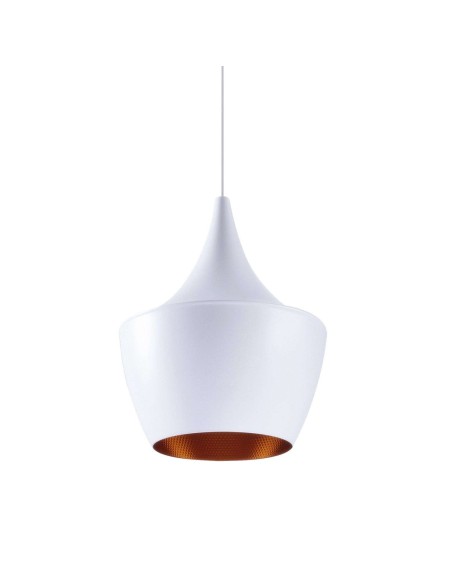 Lámpara Amsti Acero Blanco Inspiración Beat Fat de Tom Dixon, de Techo