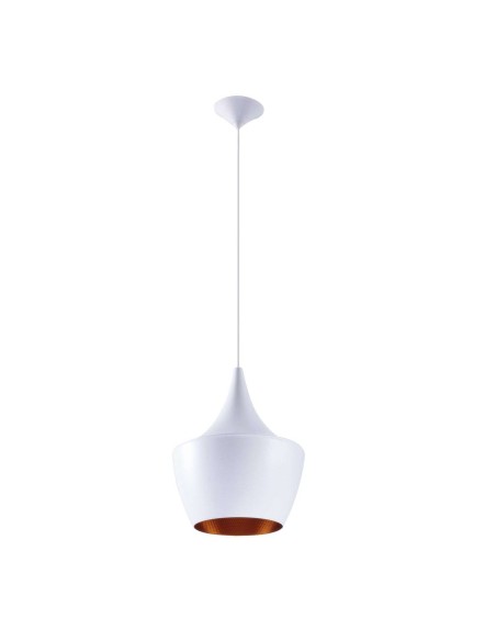 Lámpara Amsti Acero Blanco Inspiración Beat Fat de Tom Dixon, de Techo