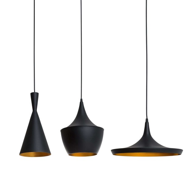 Lámpara Brus Acero Negro, inspiración Beat Tall de Tom Dixon