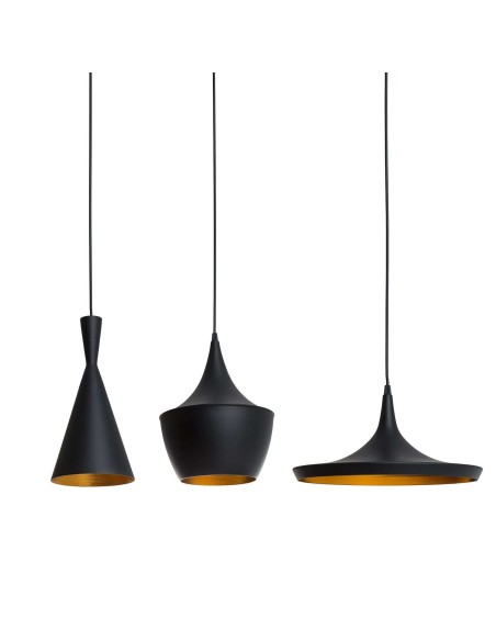 Lámpara Brus Acero Negro, inspiración Beat Tall de Tom Dixon
