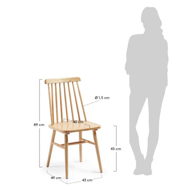 Silla TRESSIA Madera Natural C934M46 - Kave Home, Vackart
