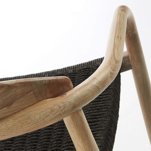 Silla NINA, Acacia Natural / Cuerda Negra - Kave Home. Vackart Silla NINA, Acacia Natural / Cuerda Negra - Kave Home. Vackart