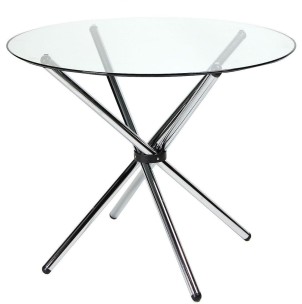 Mesa de cristal ROUND 90 Cristal transparente mesa de cristal, mesa de cristal, mesa de diseño