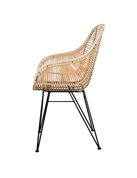 Silla BUCKET natural, asiento de rattan - Vackart