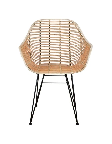 Silla BUCKET natural, asiento de rattan - Vackart