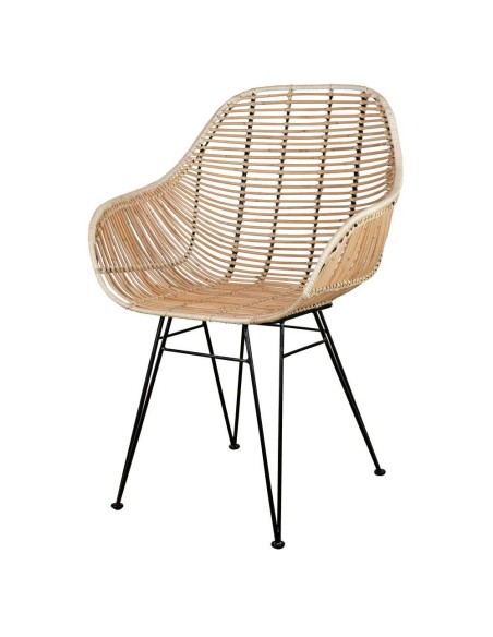 Silla BUCKET natural, asiento de rattan - Vackart