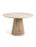 Mesa JEANETTE Ø120 cm, de comedor, madera natural - Kave Home