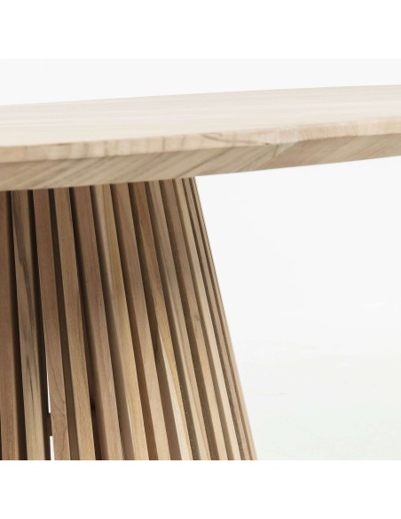 Mesa JEANETTE Ø120 cm, de comedor, madera natural - Kave Home. Vackart