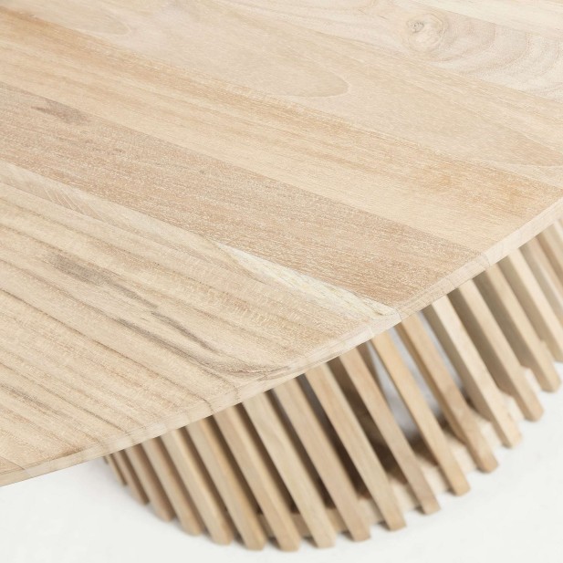 Mesa JEANETTE Ø120 cm, de comedor, madera natural - Kave Home. Vackart Mesa JEANETTE Ø120 cm, de comedor, madera natural - Kave Home. Vackart