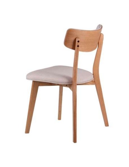 Silla HAREID roble beige