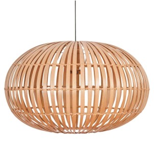 Pantalla de lámpara de techo JOSEFINA 41cm, estilo nórdico fabricada en rattan nartual. Ilumina tu hogar con estilo Vackart