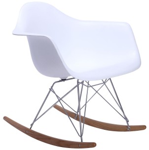 Mecedora eames Blanco Inspiración RAR Rocking Chair de Charles & Ray Eames
