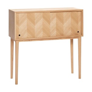 Consola HERRINGBONE 90x35 cm, Roble Natural - Hübsch. Los originales y exclusivos muebles de diseño escandinavo de Hübsch en Vackart, tu tienda de diseño online.