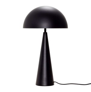 Lámpara de Mesa MUSH Ø35 cm, Negra - Hübsch. Lámparas de mesa con estilo escandinavo de Hübsch con Vackart tu tienda de diseño mas cool.