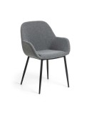 Silla KONNA, Textil Gris Oscuro - Kave Home