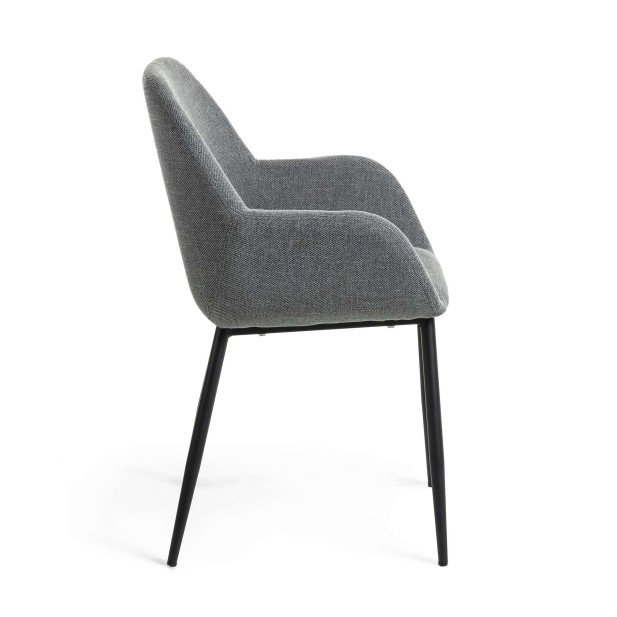 Silla KONNA, Textil Gris Oscuro - Kave Home. Vackart Silla KONNA, Textil Gris Oscuro - Kave Home. Vackart