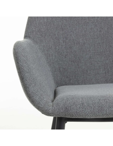 Silla KONNA, Textil Gris Oscuro - Kave Home. Vackart