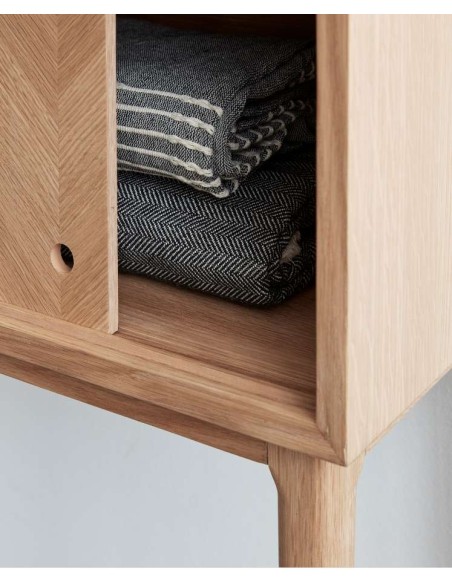 Consola HERRINGBONE 90x35 cm, Roble Natural - Hübsch. Vackart