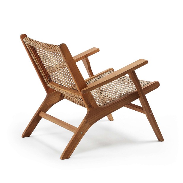 Sillón GRIGNOON, Acacia Natural y Mimbre - Kave Home. Vackart