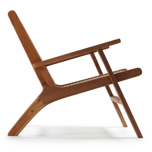 Sillón GRIGNOON, Acacia Natural y Mimbre - Kave Home. Vackart