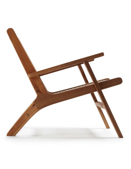 Sillón GRIGNOON, Acacia Natural y Mimbre - Kave Home. Vackart