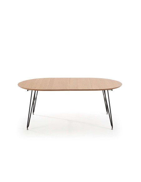 Mesa extensible NOVAC 120(200)x120 cm, chapa de roble natural - Kave Home, Vackart