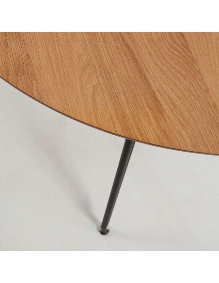 Mesa extensible NOVAC 120(200)x120 cm, chapa de roble natural - Kave Home, Vackart