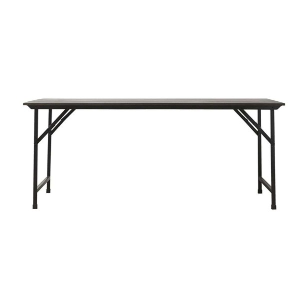 Mesa PARTY negra 180x80 cm, plegable - House Doctor