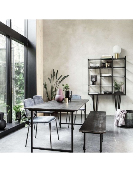 Mesa PARTY negra 180x80 cm, plegable - House Doctor