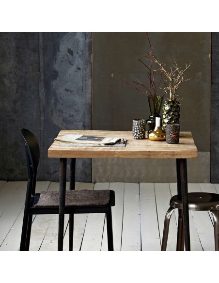 Mesa SLATED 70x70 cm de Comedor, Mango Natural - House Doctor. Vackart