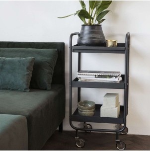 Carrito ROLL, Metal Negro - House Doctor. Vackart 2