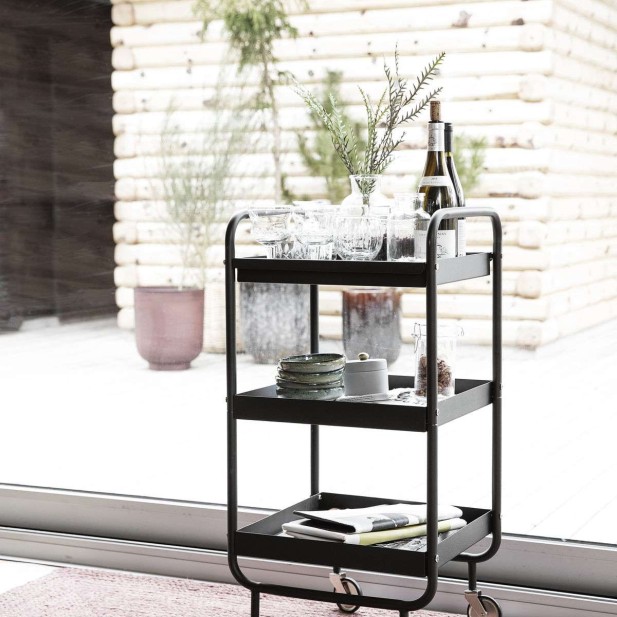 Carrito ROLL, Metal Negro - House Doctor. Vackart