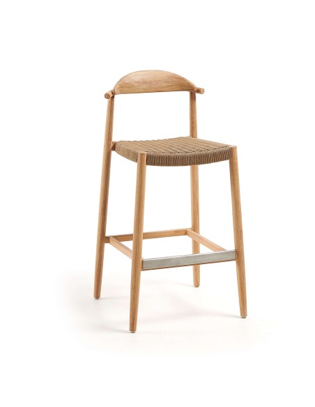 Taburete NINA 76 cm Alto, Acacia Natural - Kave Home. Vackart