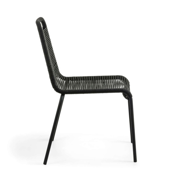 Silla LAMBTON metal negro cuerda negra