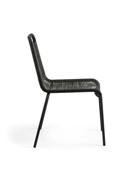 Silla LAMBTON metal negro cuerda negra