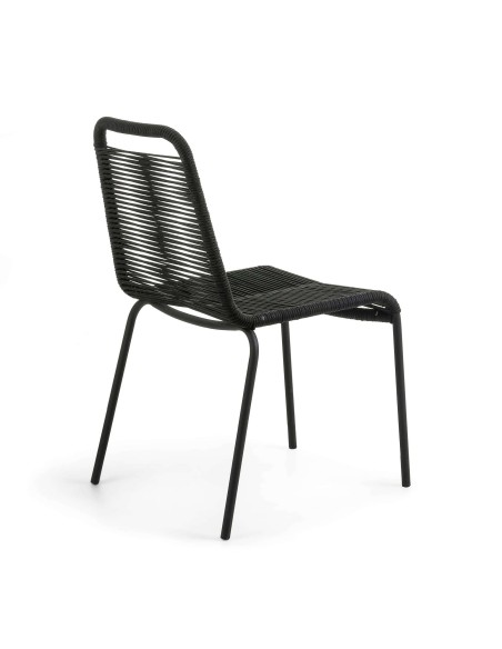 Silla LAMBTON metal negro cuerda negra