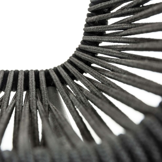 Silla LAMBTON metal negro cuerda negra