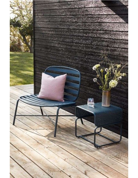 Mesita-taburete de exterior EDGE verde - Hübsch