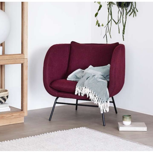 Sillón Melhus Rojo Burdeos - Hübsch