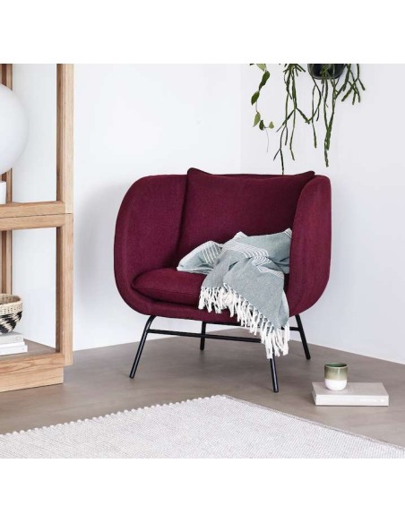 Sillón Melhus Rojo Burdeos - Hübsch