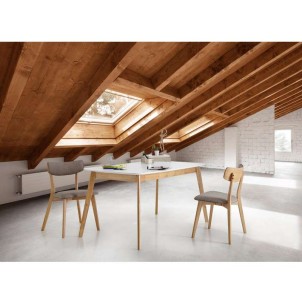 Mesa ext. LIKA 120(150)x75, madera blanco 2