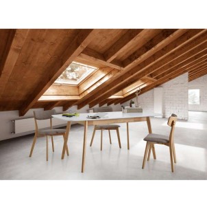 Mesa ext. LIKA 140(180)x90, madera blanco  2