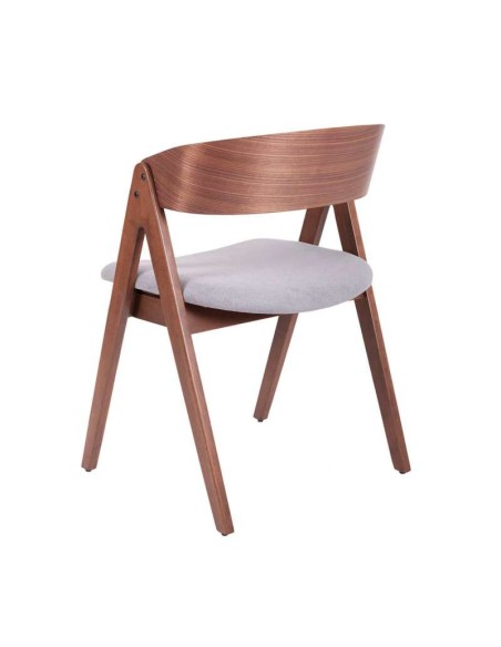 Silla HERØY nogal gris claro
