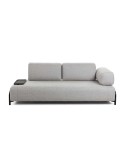 Sofá COMPO 3 Plazas, Beige con Bandeja Pequeña - Kave Home