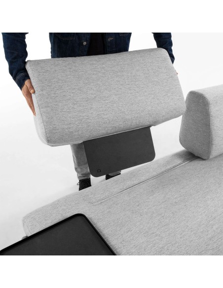 Sofá COMPO 3 Plazas, Beige con Bandeja Grande - Kave Home. Vackart