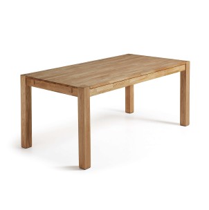 Mesa extensible ISBEL 140(220)x90 cm de Comedor, Roble Natural - Kave Home, Vackart. CC0007M40. Exclusivas mesas de diseño nórdico en Vackart, tu tienda de diseño. 