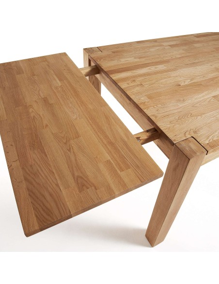 Mesa extensible ISBEL 140(220)x90 cm de Comedor, Roble Natural - Kave Home, Vackart