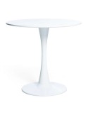Mesa Tulip 90 cm MDF de Comedor Redonda, Inspiración Eero Saarinen
