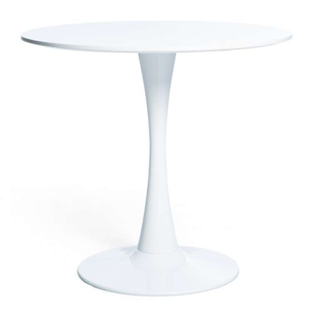 Mesa Tulip 90 cm MDF de Comedor Redonda, Inspiración Eero Saarinen